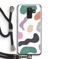 Memphis Shapes: Samsung Galaxy J8 (2018) Transparant Hoesje met koord
