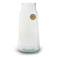Bloemenvaas - Eco glas transparant - H30 x D14.5 cm - thumbnail