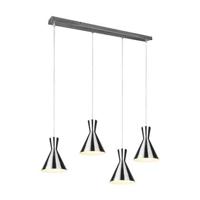 Trio Leuchten Enzo - Hanglamp - 4x E27 - Nikkel Mat