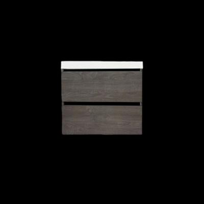 Onderkast Sanilux Trendline Met Greeplijst Mat Zwart 60x47x52 cm Silver Oak Sanilux