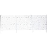 Neka Strand/camping windscherm - wit met driehoeken print - 300 x 120 cm