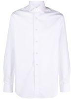 Xacus chemise en coton à col italien - Blanc
