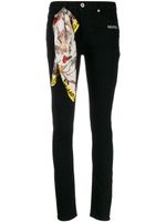 Off-White jean skinny à détail de foulard - Noir Off-White jean skinny à détail de foulard - Noir