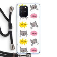 Meow: Samsung Galaxy Note 10 Lite Transparant Hoesje met koord