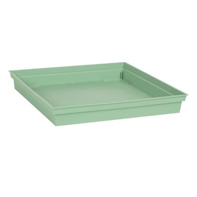 Bloempot kunststof onderschaal Toscane - groen - vierkant - L33 x B33 x H5 cm