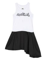 MM6 Maison Margiela Kids robe asymétrique à logo imprimé - Blanc