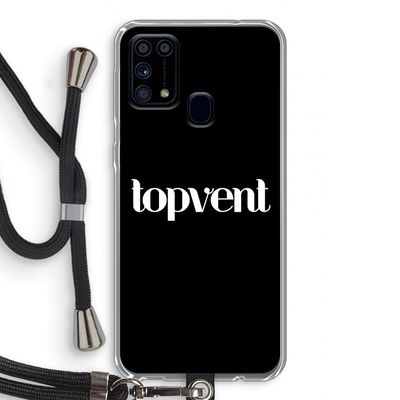 Topvent Zwart: Samsung Galaxy M31 Transparant Hoesje met koord