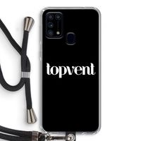 Topvent Zwart: Samsung Galaxy M31 Transparant Hoesje met koord