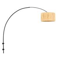 Steinhauer WandlampSparkled Light zwart met strokleurige kap - 3696ZW