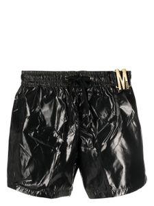 Moschino short à plaque logo - Noir