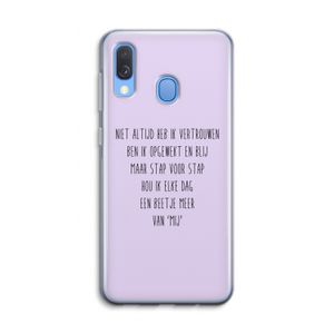 Zelfvertrouwen: Samsung Galaxy A40 Transparant Hoesje