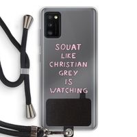 Christian Grey: Samsung Galaxy A41 Transparant Hoesje met koord