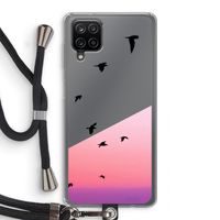 Fly away: Samsung Galaxy A12 Transparant Hoesje met koord