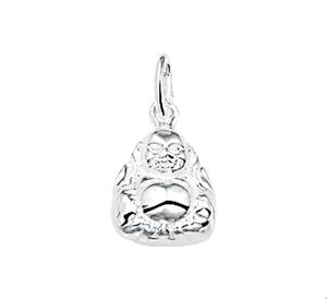Hanger Boedha zilver 8,5 x 13,5 mm
