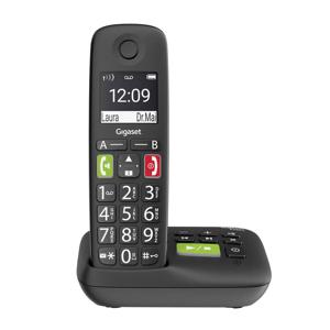 Gigaset E290A DECT/GAP Draadloze DECT-telefoon Compatibel voor hoorapparatuur, Antwoordapparaat, Handsfree, Babyfoon Zwart