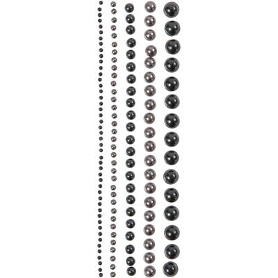 Vivi Gade Halve plakparels, afm 2-8 mm, zwart, antraciet grijs, 140 stuk/ 1 doos