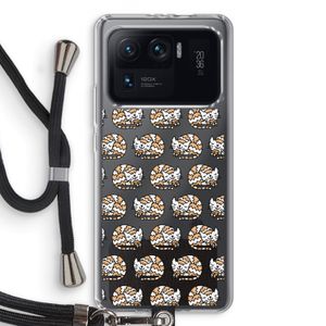 Slapende poes: Xiaomi Mi 11 Ultra Transparant Hoesje met koord
