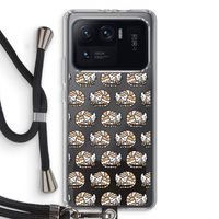Slapende poes: Xiaomi Mi 11 Ultra Transparant Hoesje met koord