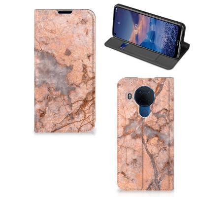 Nokia 5.4 | Standcase | Marmer Oranje