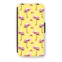 Flamingo's geel: iPhone SE 2020 Flip Hoesje