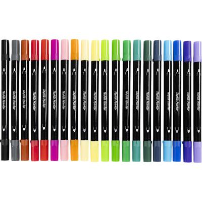 Creativ Company Textielstiften, lijndikte 2,3+3,6 mm, standaardkleuren, 20 stuk/ 1 doos