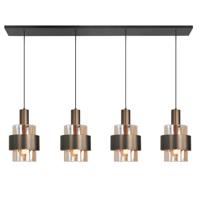 Highlight 4-lichts hanglampMarrone zwart met koper brons - H5683.01