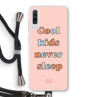 Cool Kids Never Sleep: Samsung Galaxy A70 Transparant Hoesje met koord