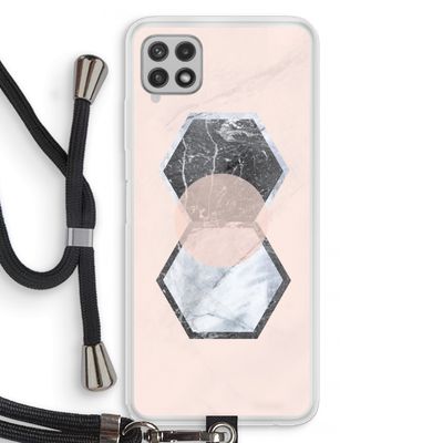 Creatieve toets: Samsung Galaxy A22 4G Transparant Hoesje met koord