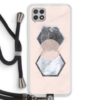 Creatieve toets: Samsung Galaxy A22 4G Transparant Hoesje met koord