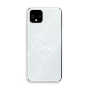 Best heart pastel: Pixel 4 Transparant Hoesje