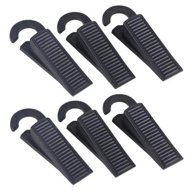 Deurwig set van 12x - kunststof - anti-slip - 13 x 4 cm - deurstopper