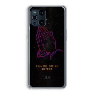 Praying For My Haters: Oppo Find X3 Transparant Hoesje