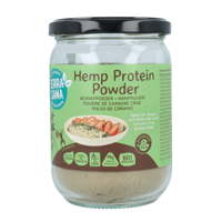 Raw hennep protein poeder in glas bio 200 Gram