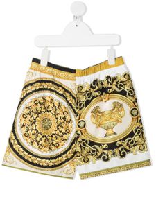 Versace Kids short à imprimé baroque - Blanc