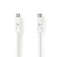 Nedis USB-Kabel | USB 3.2 Gen 2 | USB-C Male naar USB-C Male | 10 Gbps | 1 m | 1 stuks - CCGW64750WT10 CCGW64750WT10 Nedis USB-Kabel | USB 3.2 Gen 2 | USB-C Male naar USB-C Male | 10 Gbps | 1 m | 1 stuks - CCGW64750WT10 CCGW64750WT10