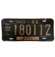 Indiana 1965 Kentekenplaat - Origineel