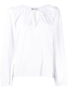 Comme Des Garçons Comme Des Garçons blouse en coton à manches longues - Blanc
