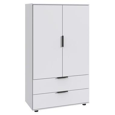 Kast Lucca 2-deurs - wit - 140x81x40 cm - Leen Bakker