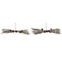 Kerstversiering DKD Home Decor Bloem (60 x 15 x 8 cm) (2 Stuks)