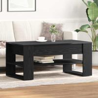 Salontafel Zwart eiken 102 x 55 x 45 cm Bewerkt hout