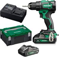 Hikoki ds18dewhz accu boor-schroefmachine | 18 v | 70 nm | 2 x 4,0 ah accu + lader | hsc ii koffer ds18dewhz