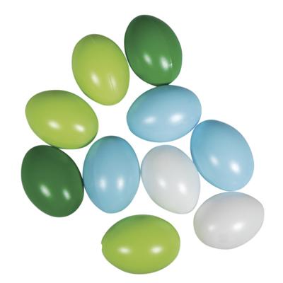 Paaseieren - 10x - pastel - kunststof - 6 cm - paasversiering - paasdecoratie - pasen