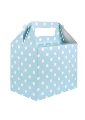 Geschenkdoosje Babyshower Babyblauw met Stippen