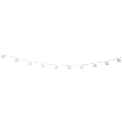 Slinger met 10 solar lampjes - zwart - 380 cm