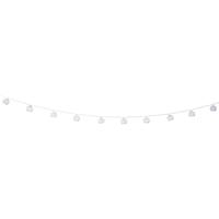 Slinger met 10 solar lampjes - zwart - 380 cm