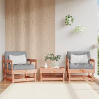 Tuinstoelen 2 st met kussens massief douglashout