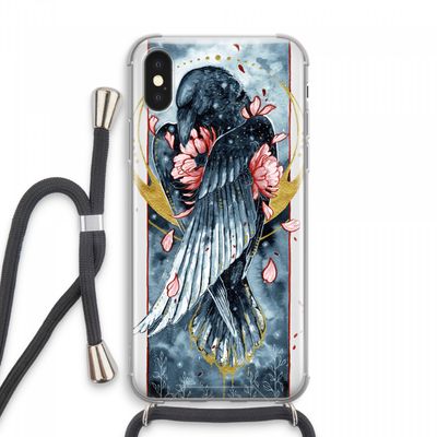 Golden Raven: iPhone XS Max Transparant Hoesje met koord