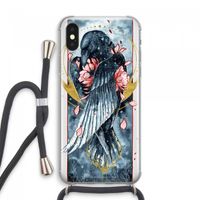 Golden Raven: iPhone XS Max Transparant Hoesje met koord