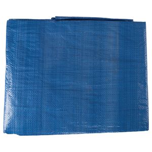 Afdekzeil/dekzeil - blauw - waterdicht - kunststof 65 gr/m2 - 480 x 610 cm   -