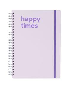 HEMA Fotoboek Plakboek Met Spiraal 32.5x23 Lila Quote